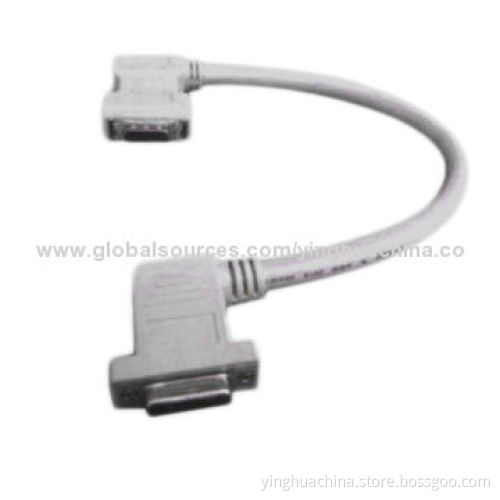 HD D-sub 26-pin Male and Female Coaxial and IEEE 1394b Cable, Right AngleNew